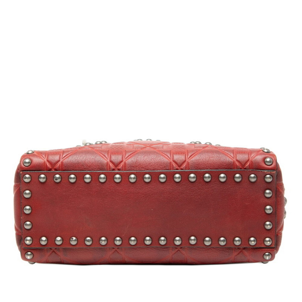 CHRISTIAN DIOR Red Leather Shoulder Bag - Picture 3 of 8